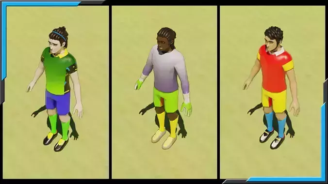 Stylized Football-Soccer Player Low-Poly Base Character