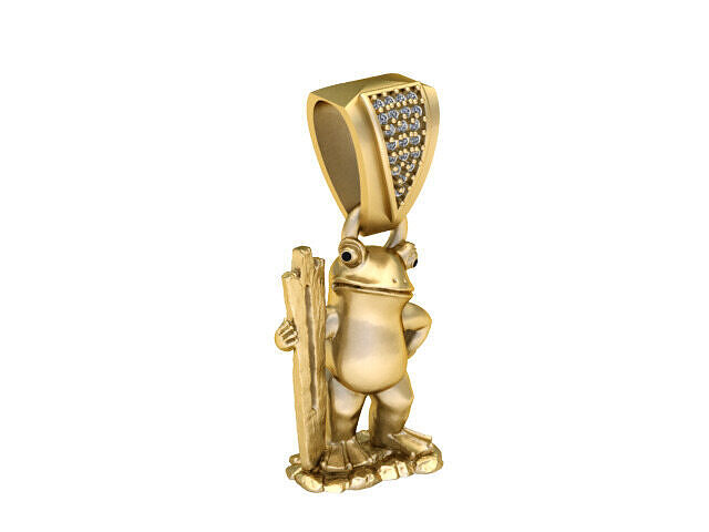 FROG AMPHIBIAN PENDANT 3D PRINTABLE MODEL 3D print model
