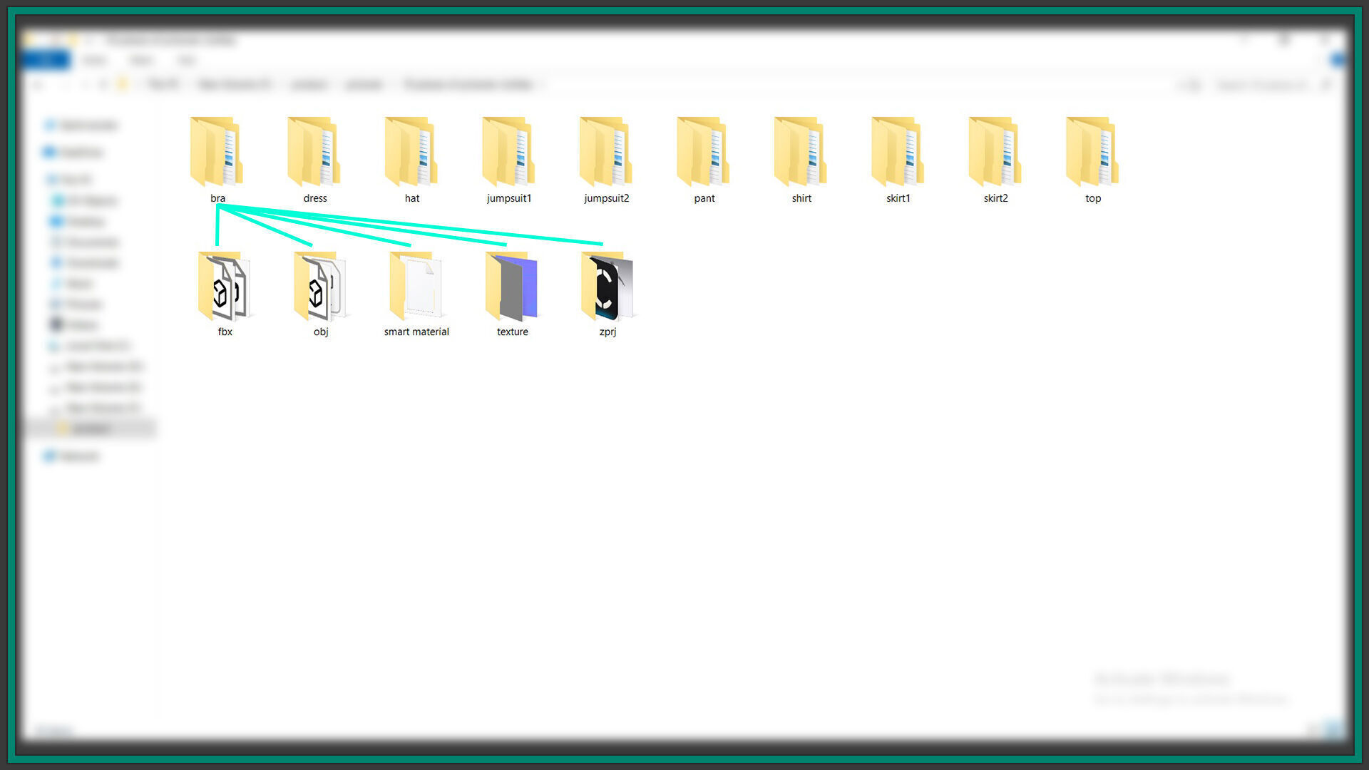 10 female prisoner clothes with texture and smart material Low-poly 3D model_14