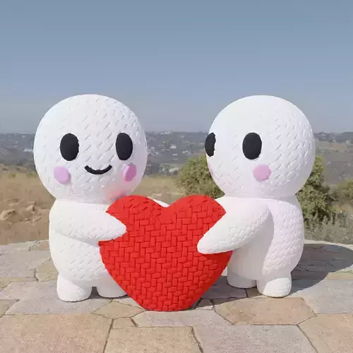 Valentine special- woven couples with heart