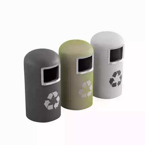 Trashbin 03 Low-poly 3D model