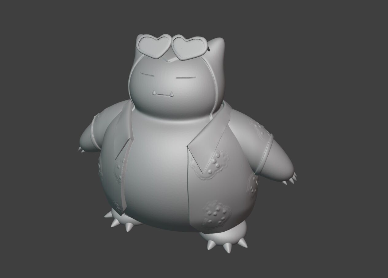 Snorlax Sunshine Style 3D print model_2