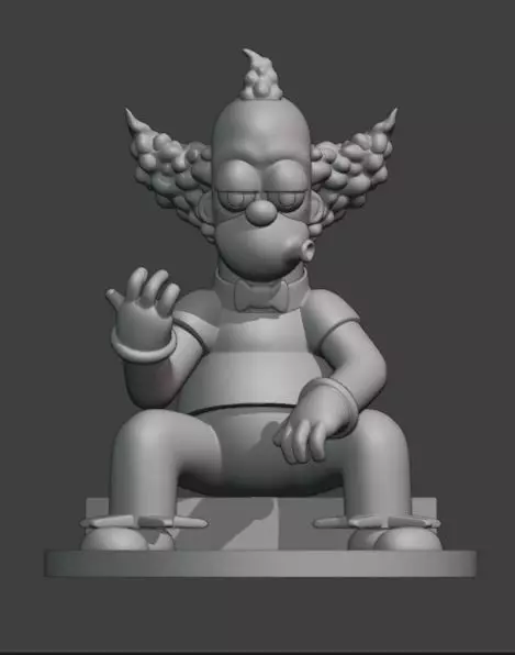 Incense holder Krusty the simpson 3D print model_0