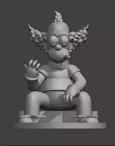 Incense holder Krusty the simpson 3D print model