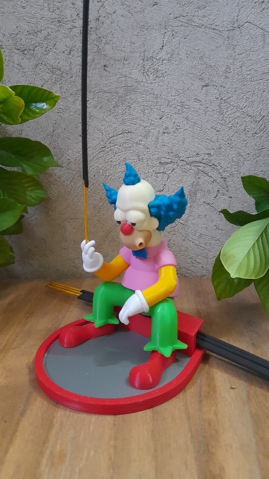 Incense holder Krusty the simpson 3D print model_4