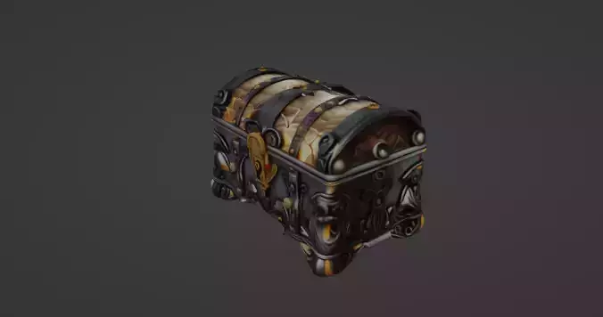 Ornate Treasure Chest with Intricate Detailing