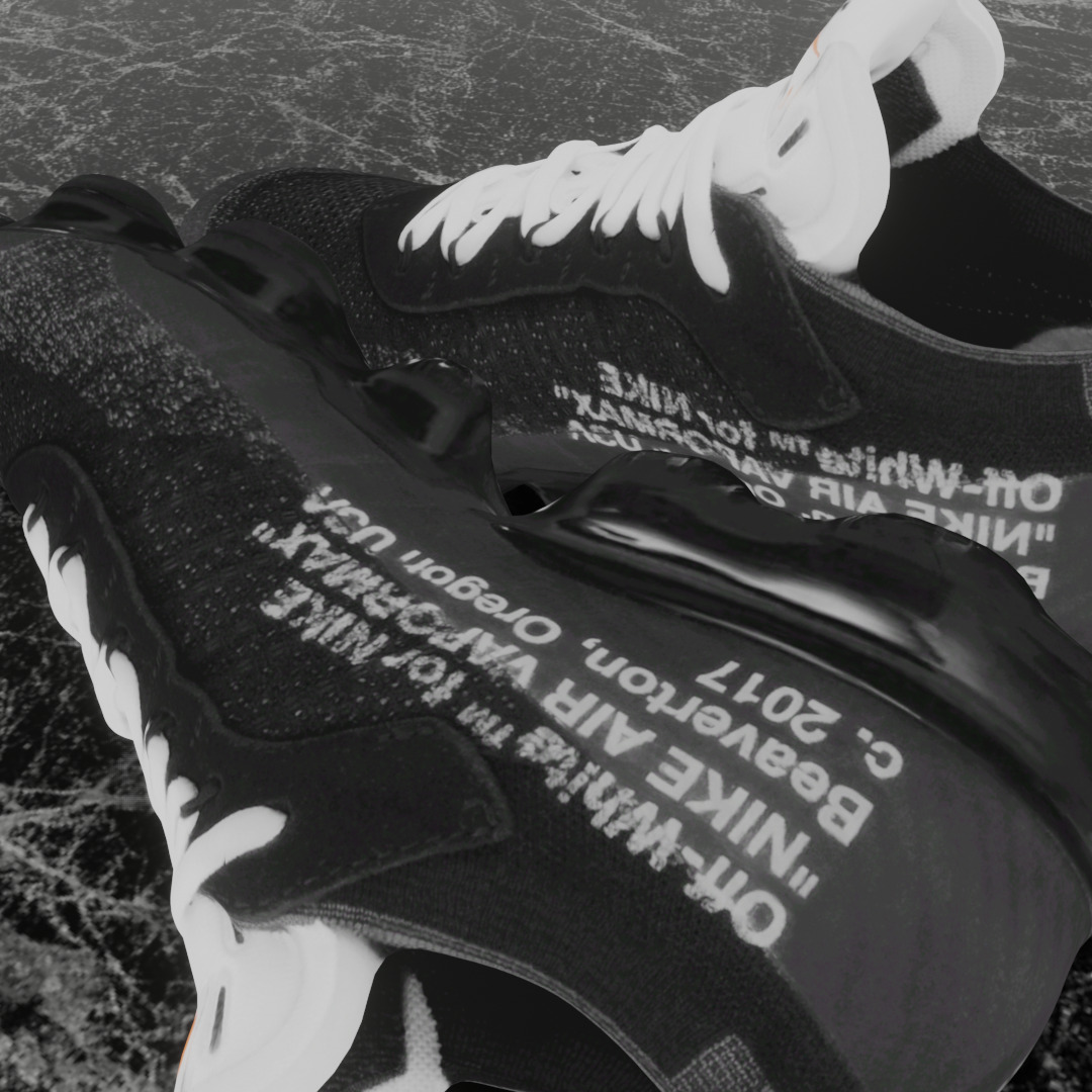 NIKE VAPOR MAX X OFF-WHITE OW THE TEN 3D SHOES Low-poly 3D model_8