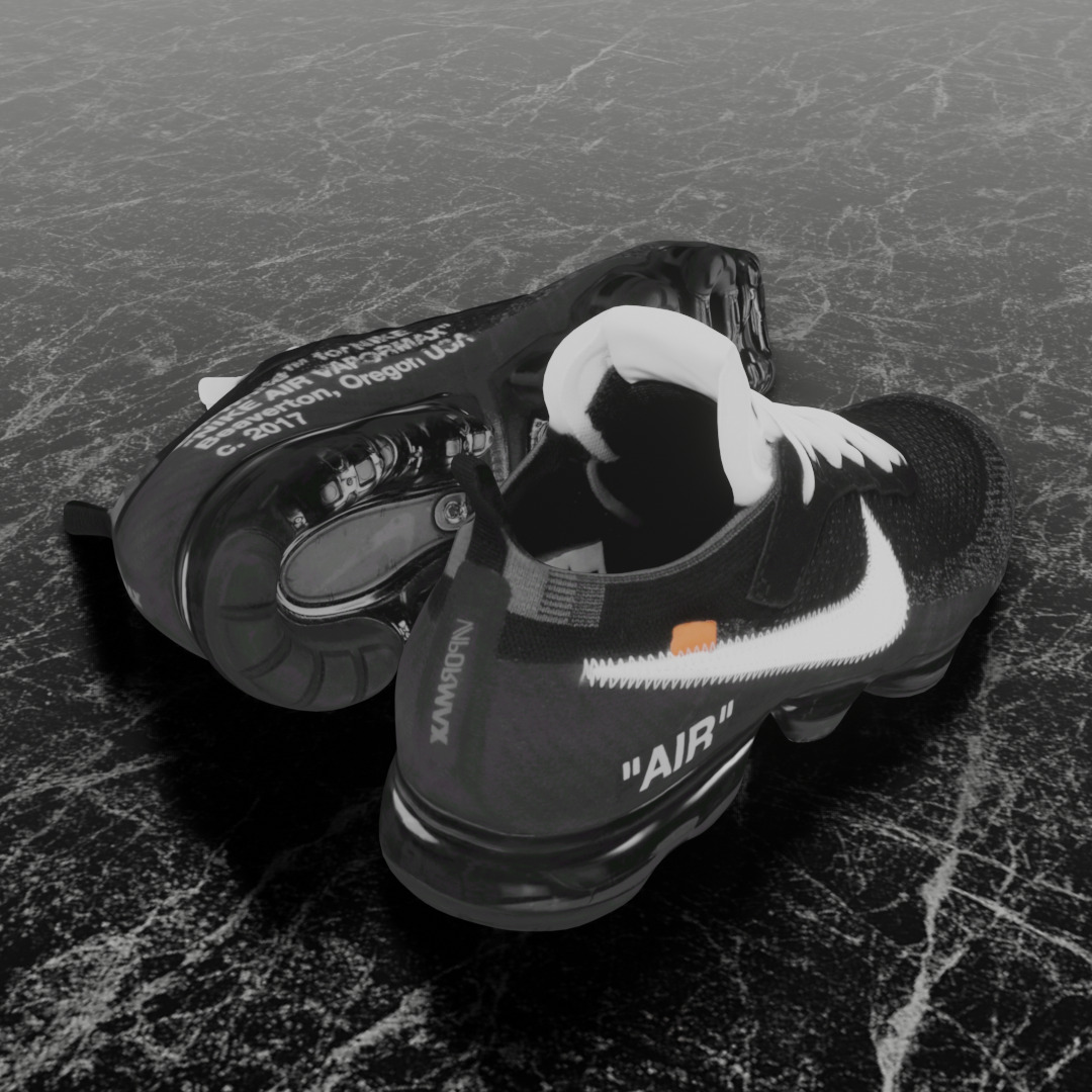 NIKE VAPOR MAX X OFF-WHITE OW THE TEN 3D SHOES Low-poly 3D model_5