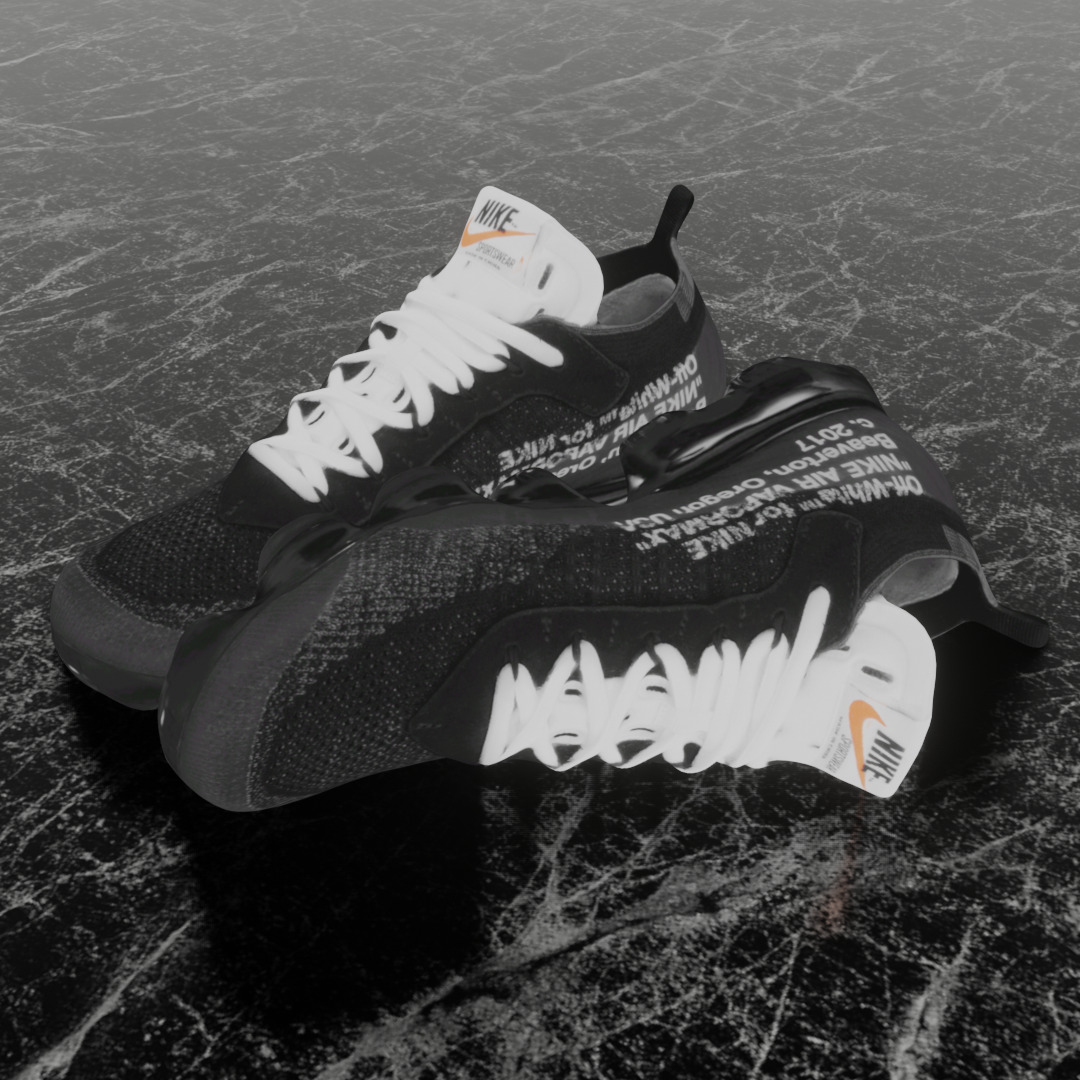 NIKE VAPOR MAX X OFF-WHITE OW THE TEN 3D SHOES Low-poly 3D model_1