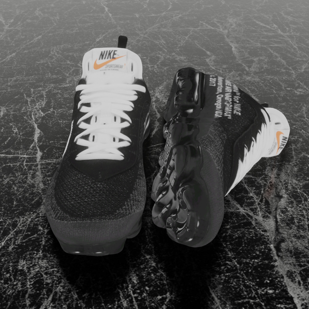 NIKE VAPOR MAX X OFF-WHITE OW THE TEN 3D SHOES Low-poly 3D model_3