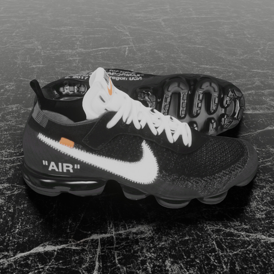 NIKE VAPOR MAX X OFF-WHITE OW THE TEN 3D SHOES Low-poly 3D model_4