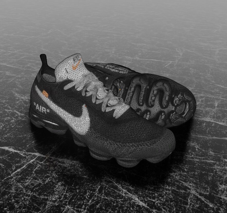 NIKE VAPOR MAX X OFF-WHITE OW THE TEN 3D SHOES Low-poly 3D model_14