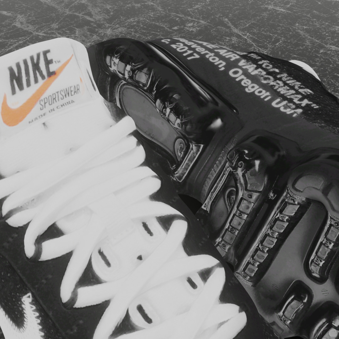 NIKE VAPOR MAX X OFF-WHITE OW THE TEN 3D SHOES Low-poly 3D model_12