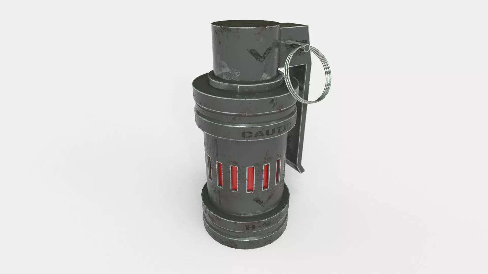 Low Poly Futuristic Grenade 3D model