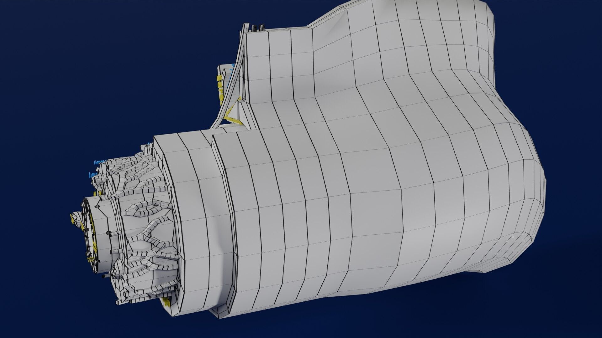 Intestinal wall layers anatomy labelled Low-poly 3D model_42