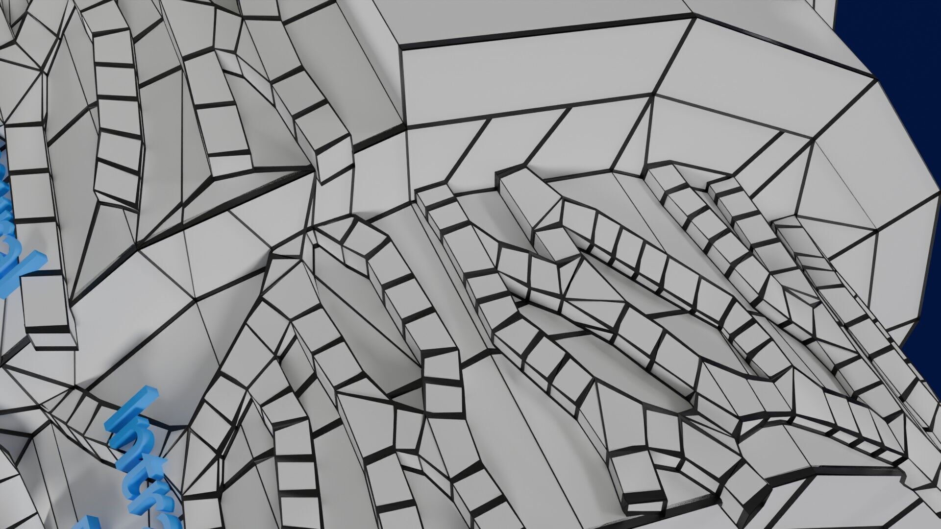 Intestinal wall layers anatomy labelled Low-poly 3D model_48