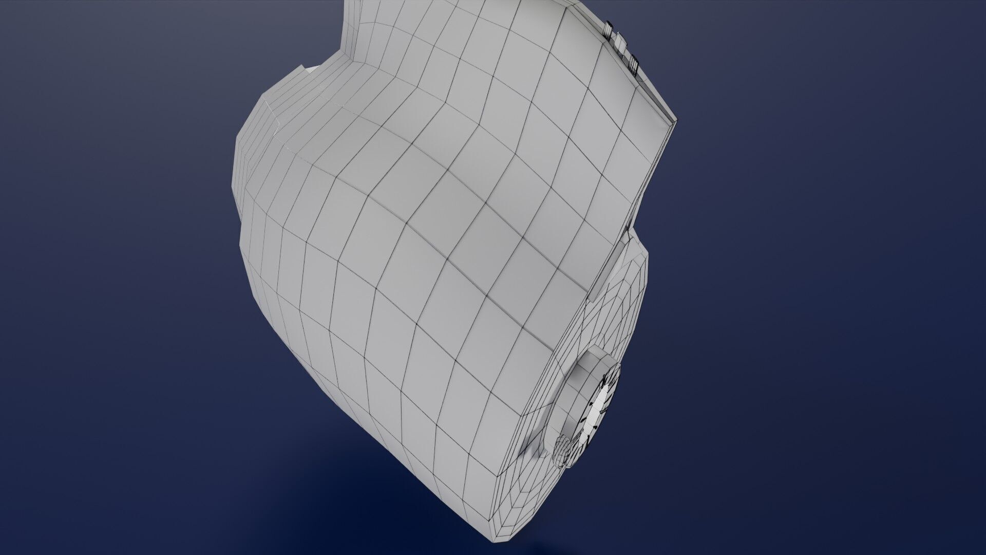 Intestinal wall layers anatomy labelled Low-poly 3D model_43