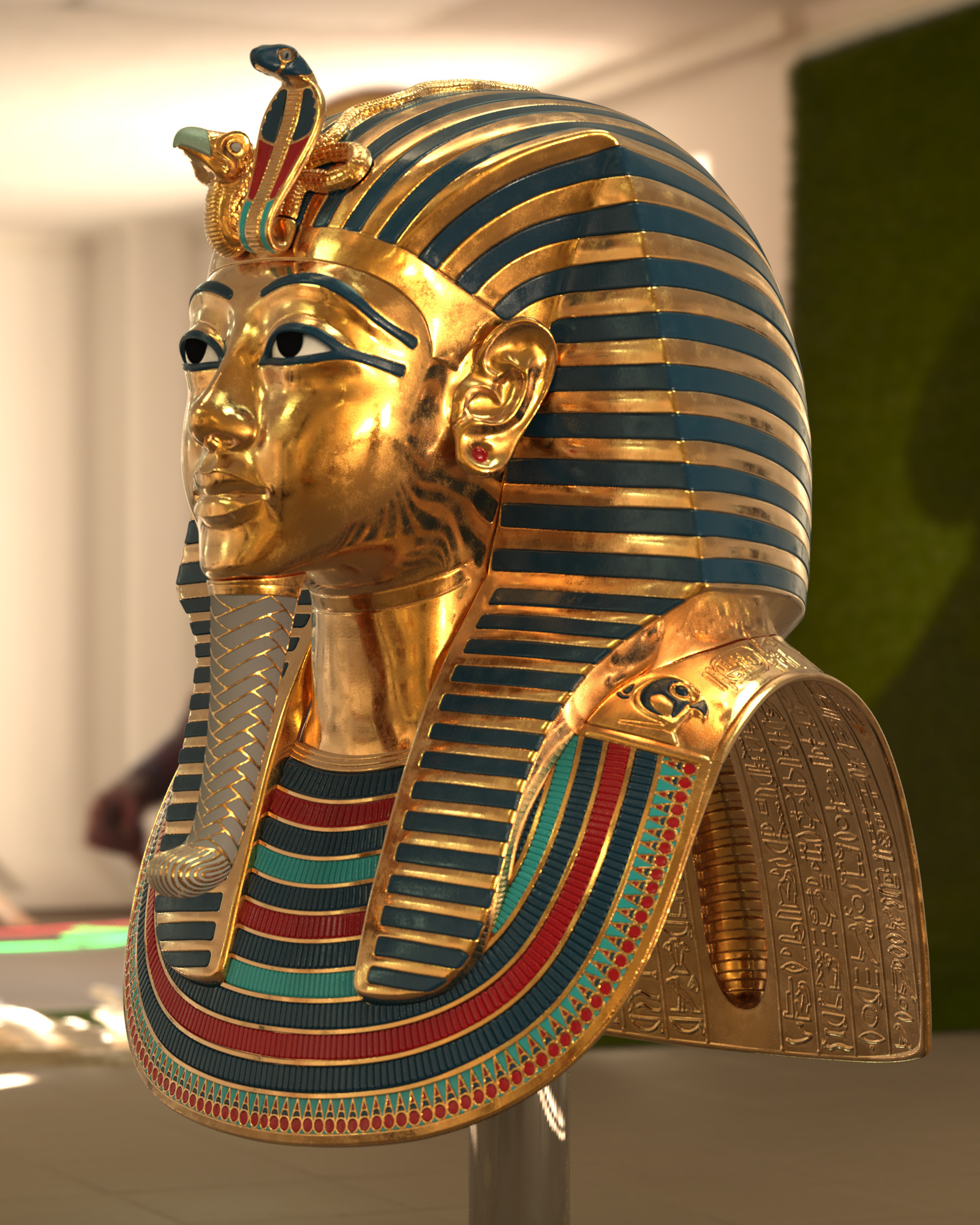 Tutankhamun Mask v5 - High Poly 3D model_1