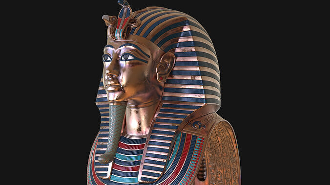 Tutankhamun Mask v5 - High Poly 3D model