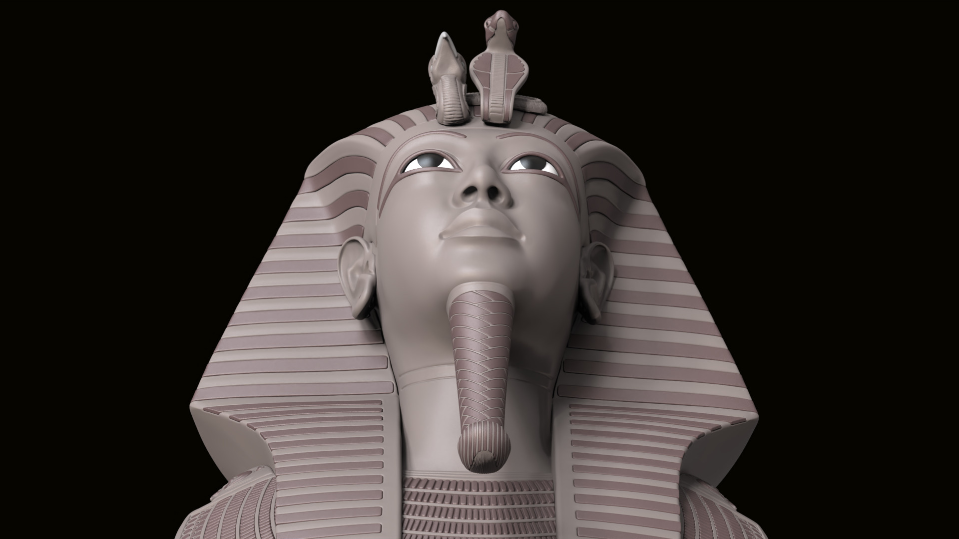 Tutankhamun Mask v5 - High Poly 3D model_14