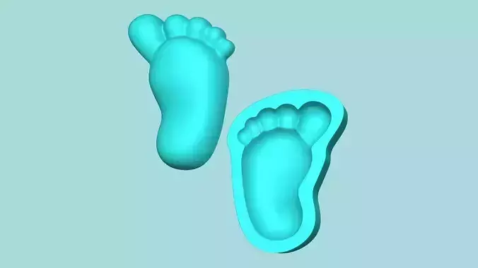 Baby Foot - Mold Silicon Maker - Template 3D print model