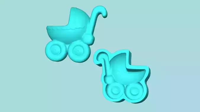 Baby Carriage - Mold Silicon Maker - Template 3D print model