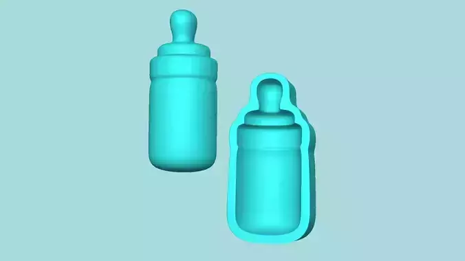 Baby Bottle - Mold Silicon Maker - Template 3D print model