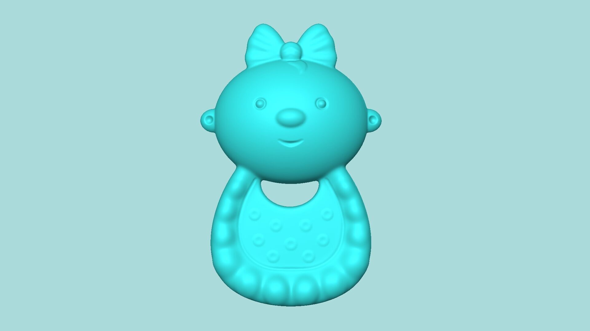 Baby Bib Face - Mold Silicon Maker - Template 3D print model_2