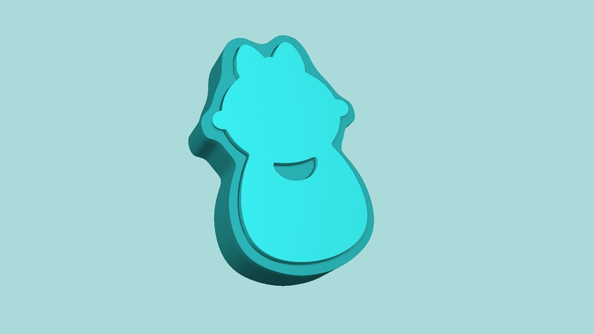 Baby Bib Face - Mold Silicon Maker - Template 3D print model_7