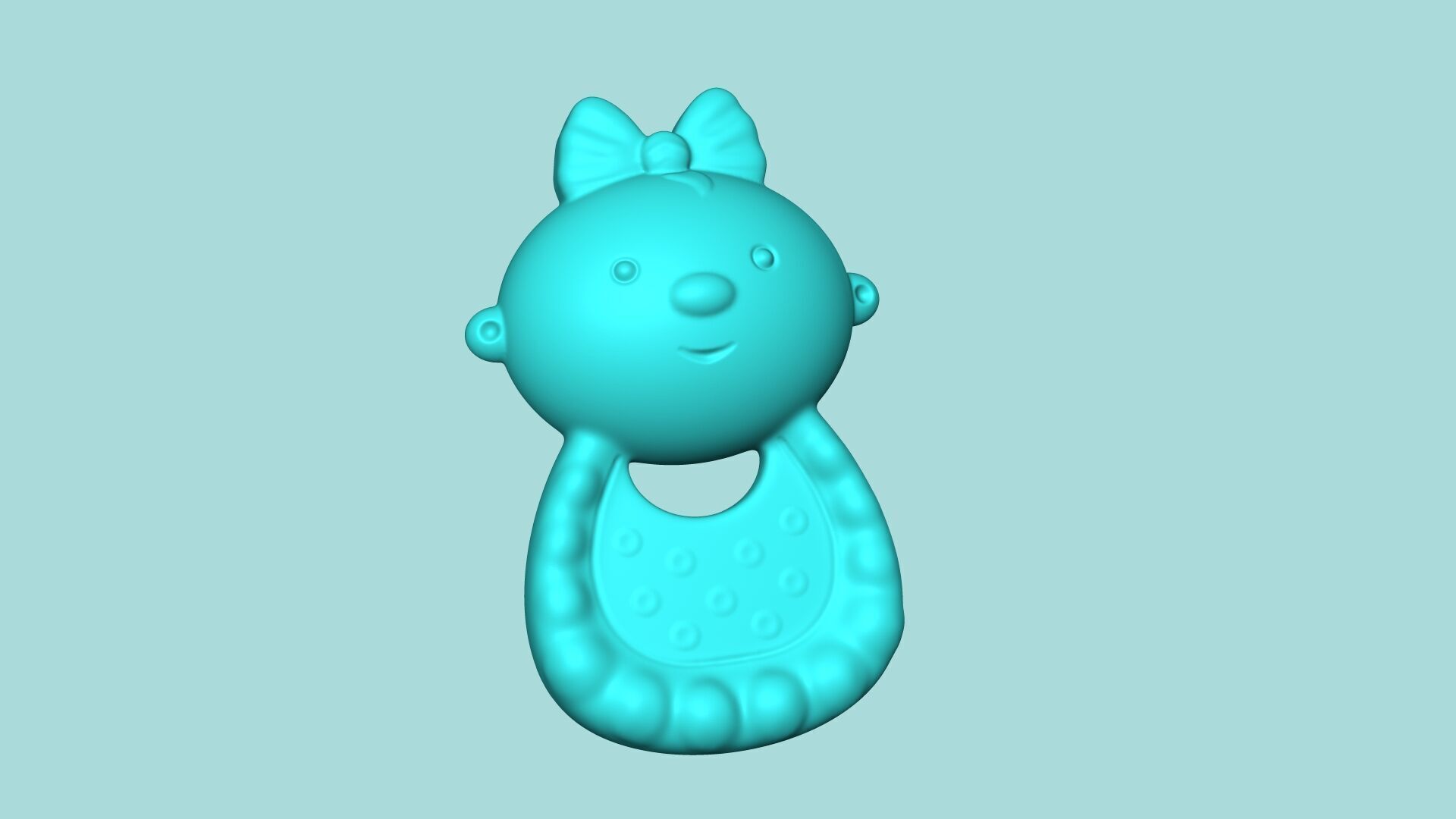 Baby Bib Face - Mold Silicon Maker - Template 3D print model_1