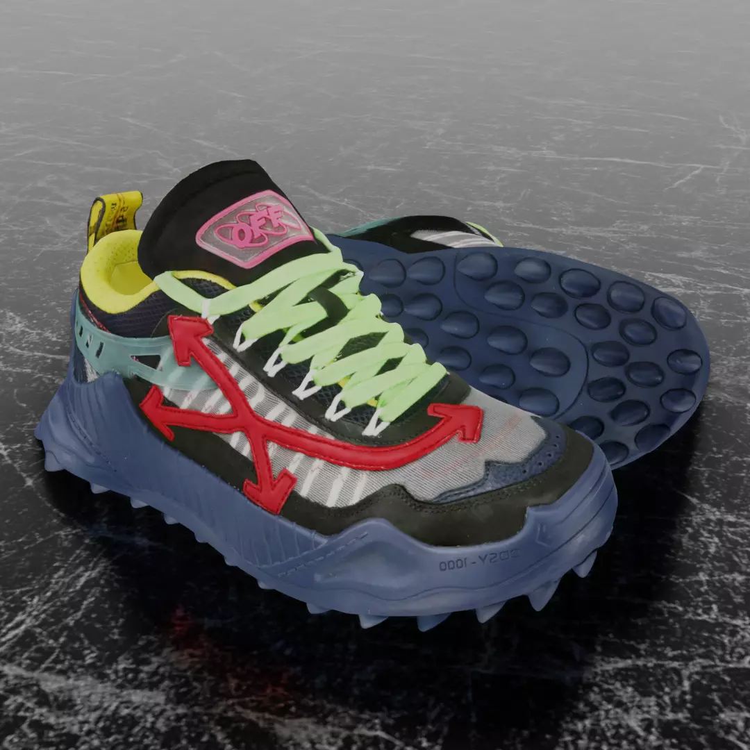 OFF WHITE ODSY 1000 3D SHOES Low-poly 3D model