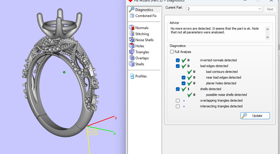 Hera Bridal Milgrain Etched Scrolls Curl Engagement Ring 3D print model_5