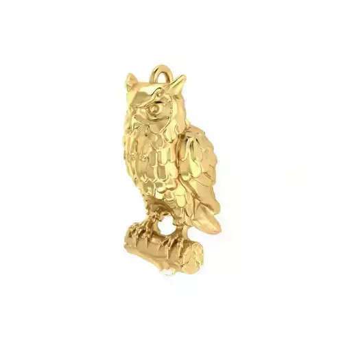 Gold Owl Pendant