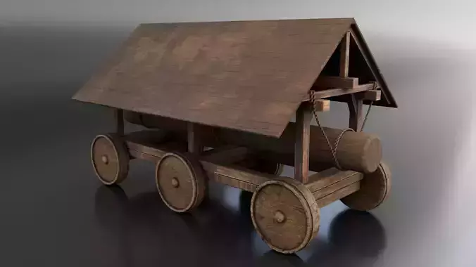 Medieval Siege Weapon Low-poly 3D model