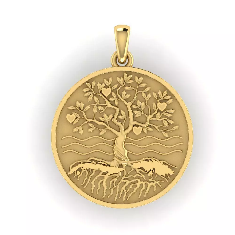 TREE OF LIFE CHARM PENDANT 3D print model_0