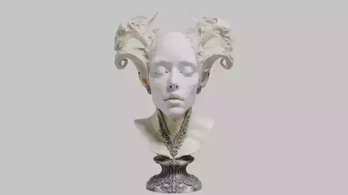 Exquisite Marble Statue 3D Model - Ancient Greek Sculpture