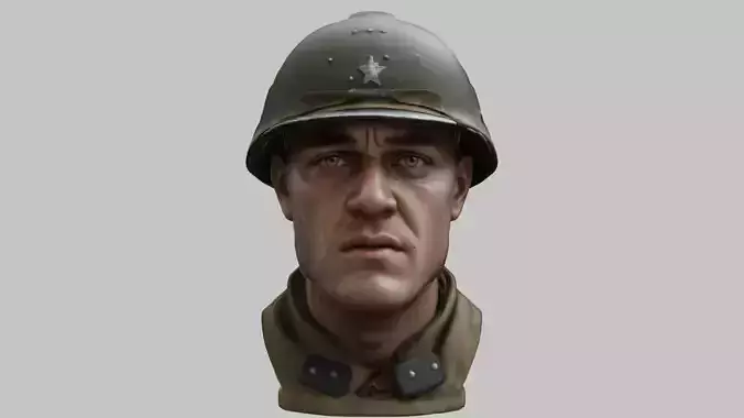 WWII US Soldier 3D Model - High Quality Character for Games Low-poly 3D model