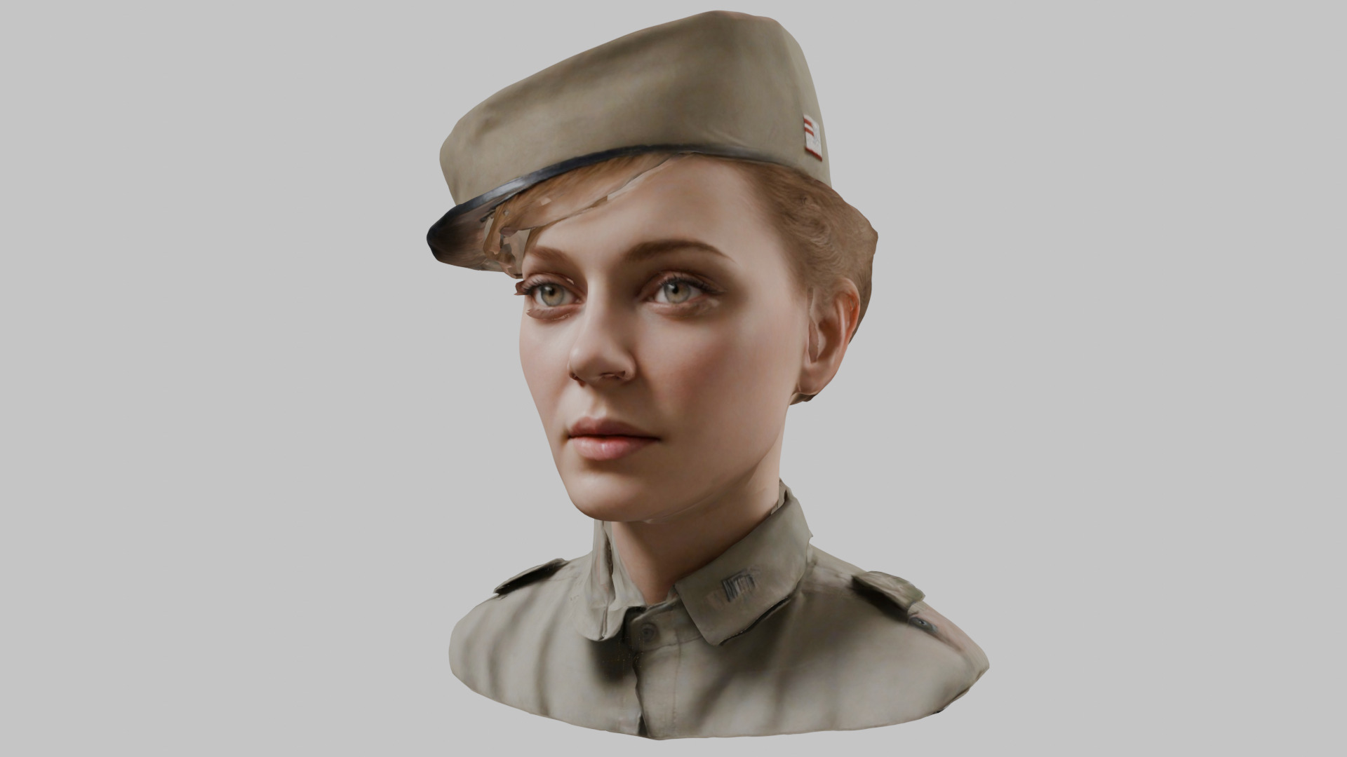 Military Female Character 3D Model Low-poly 3D model_7