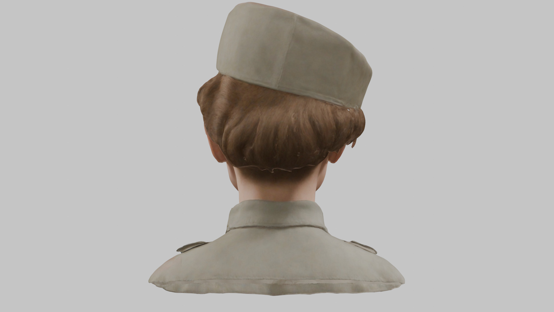 Military Female Character 3D Model Low-poly 3D model_15