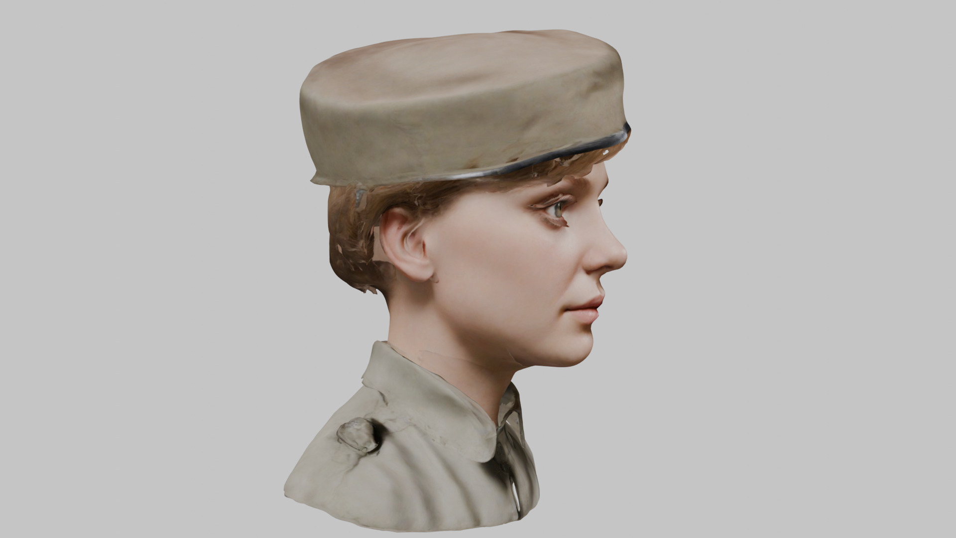 Military Female Character 3D Model Low-poly 3D model_10