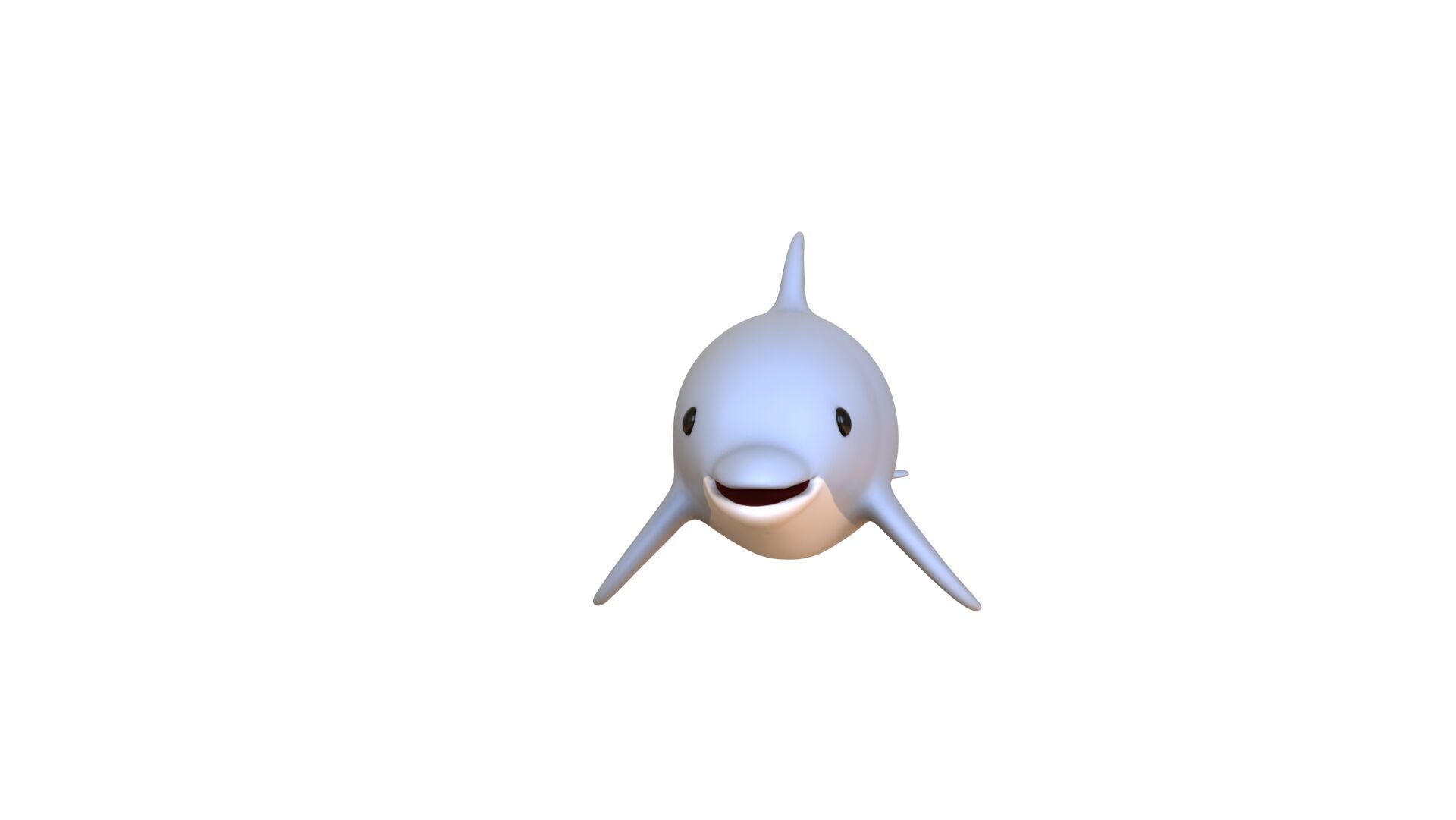Low Poly - Cartoon Dolphin Rigged Low-poly 3D model_18