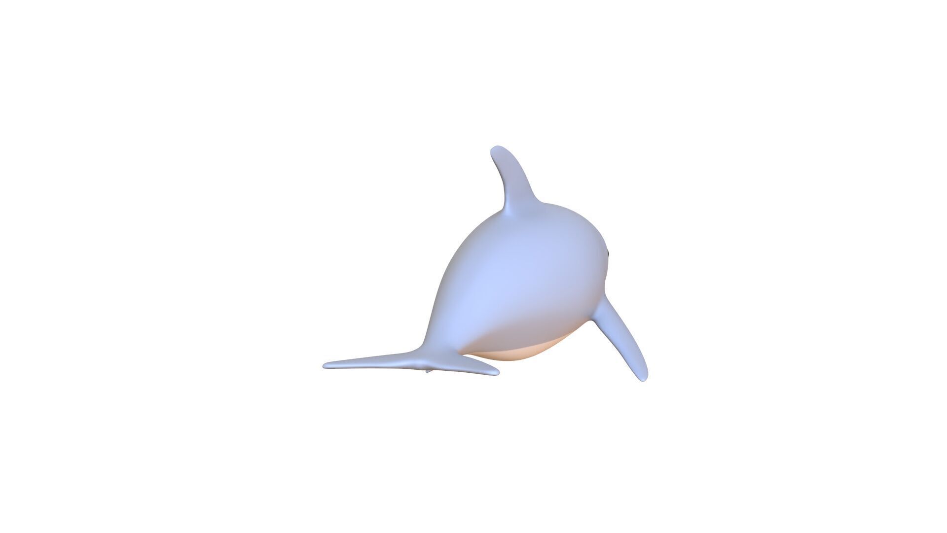 Low Poly - Cartoon Dolphin Rigged Low-poly 3D model_11