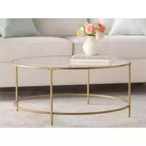 Jayde Glass Top Coffee Table GOLD 3D model
