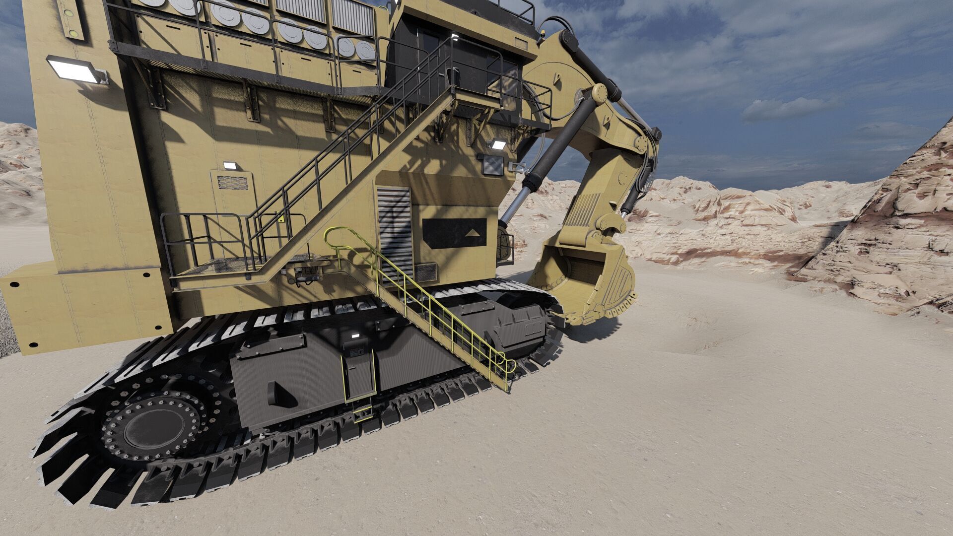 Crawler excavator 3D model_38
