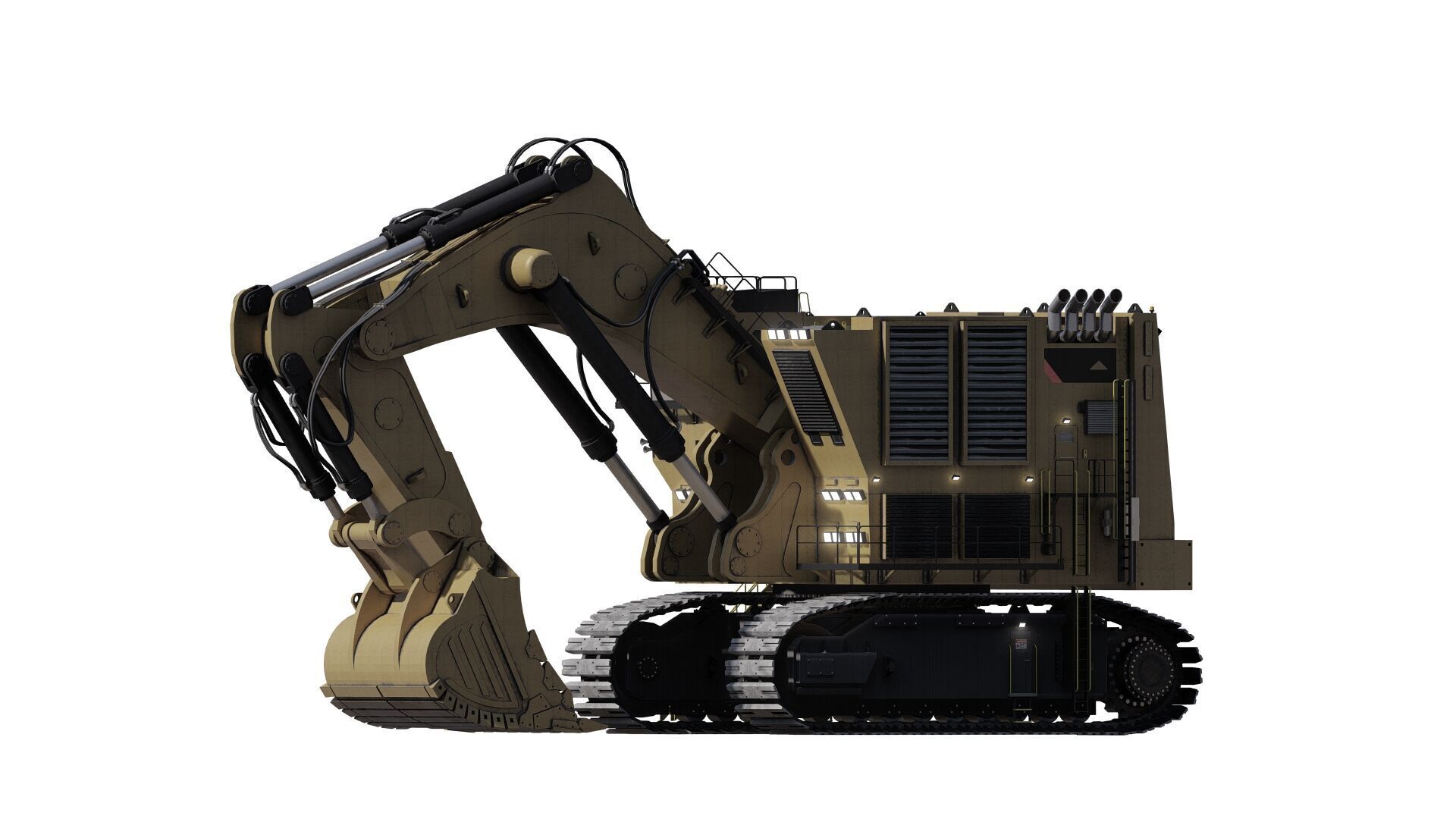 Crawler excavator 3D model_5