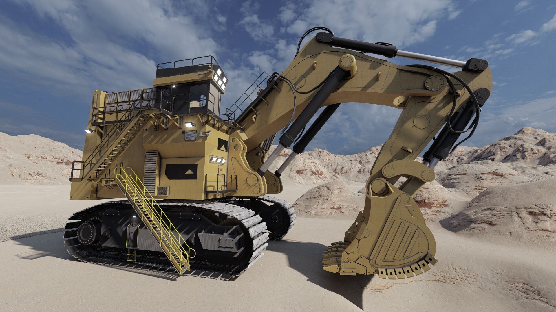 Crawler excavator 3D model_24