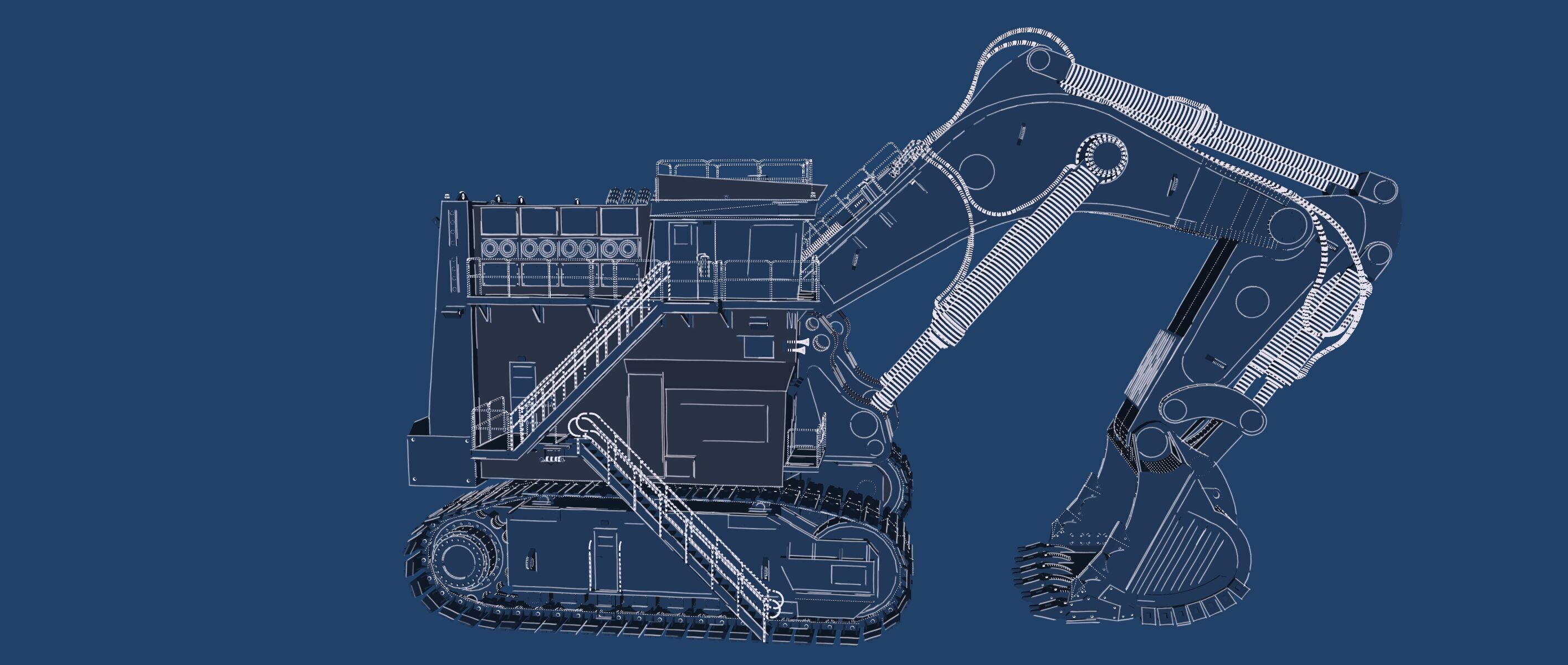 Crawler excavator 3D model_44