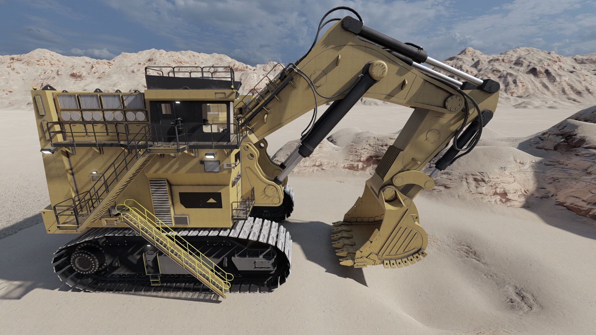Crawler excavator 3D model_25