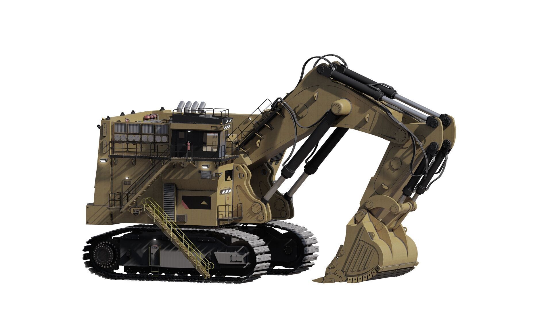 Crawler excavator 3D model_21
