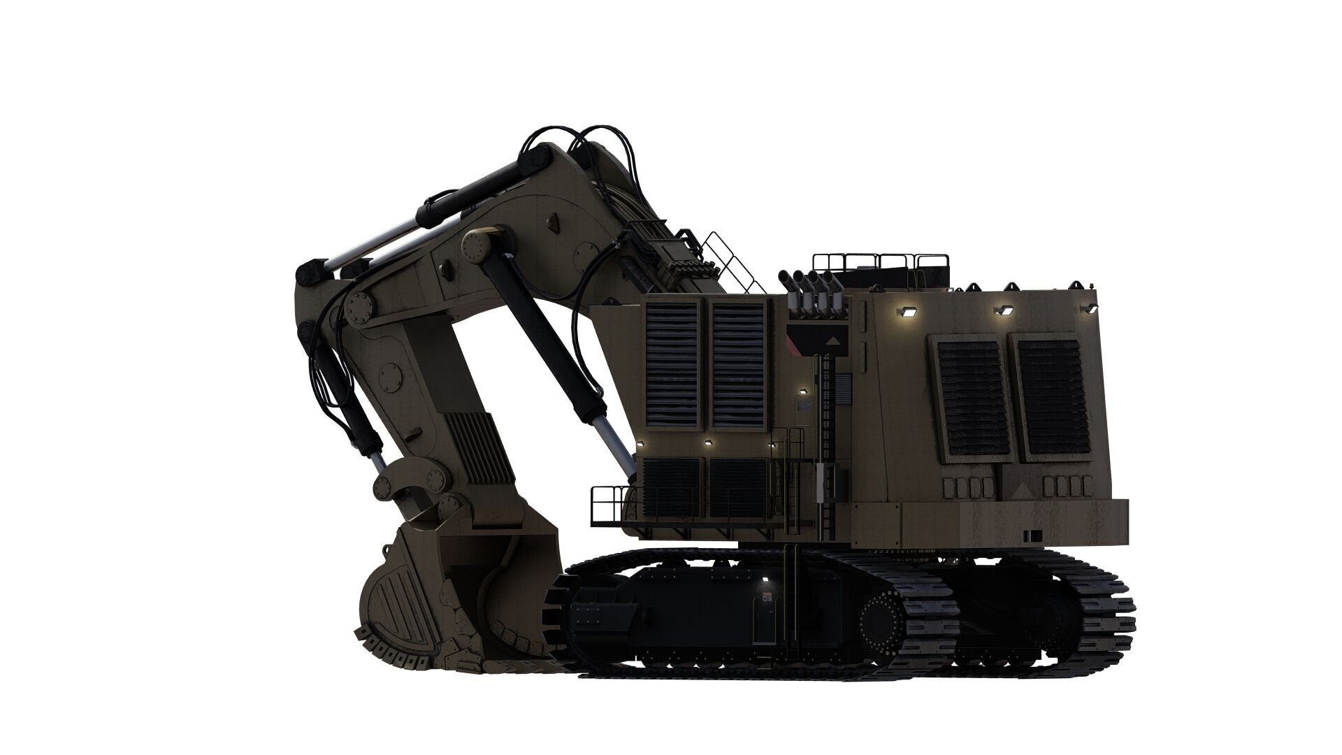 Crawler excavator 3D model_11